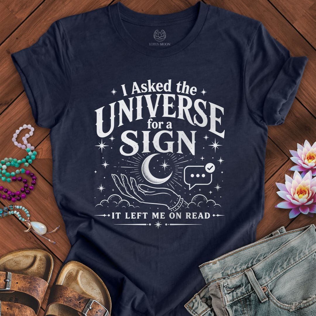 Printify T-Shirt Left Me On Read Tee Heather Midnight Navy / S