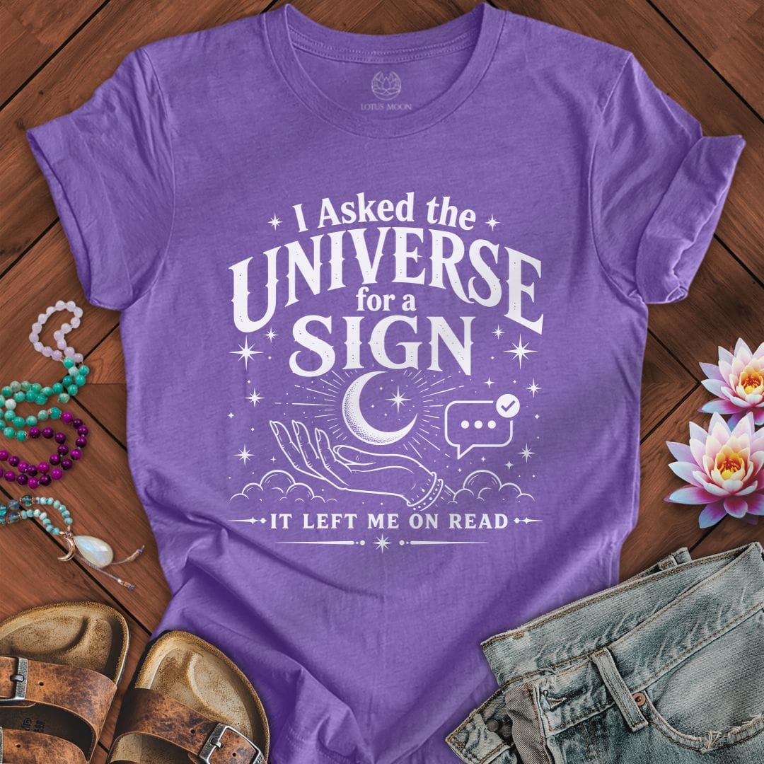 Printify T-Shirt Left Me On Read Tee Heather Team Purple / S
