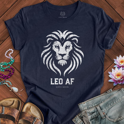 Leo AF Tee Heather Midnight Navy