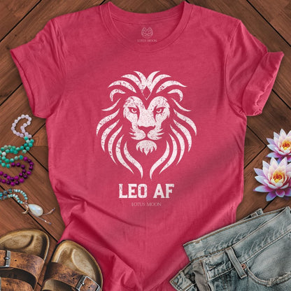 Leo AF Tee Heather Raspberry