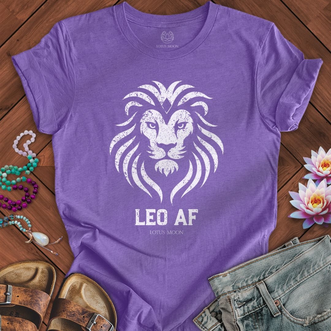 Leo AF Tee Heather Team Purple