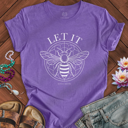 Let It Bee Tee Heather Team Purple