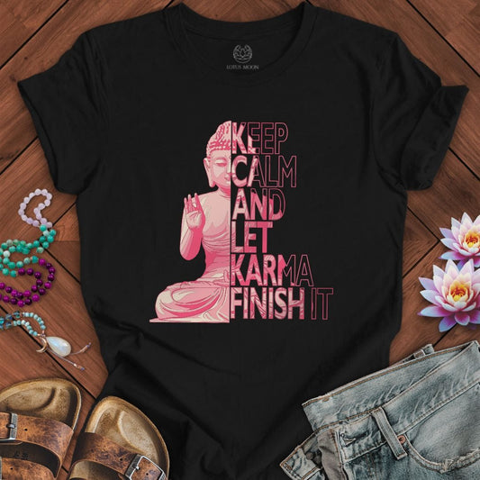 Let Karma Tee Black Heather