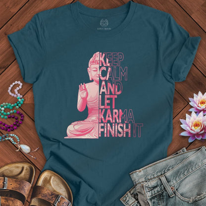 Let Karma Tee Deep Teal