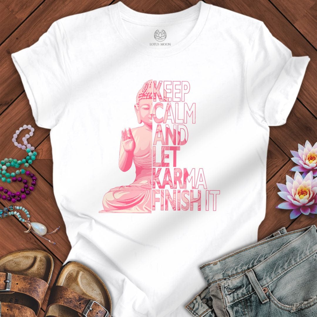 Let Karma Tee White