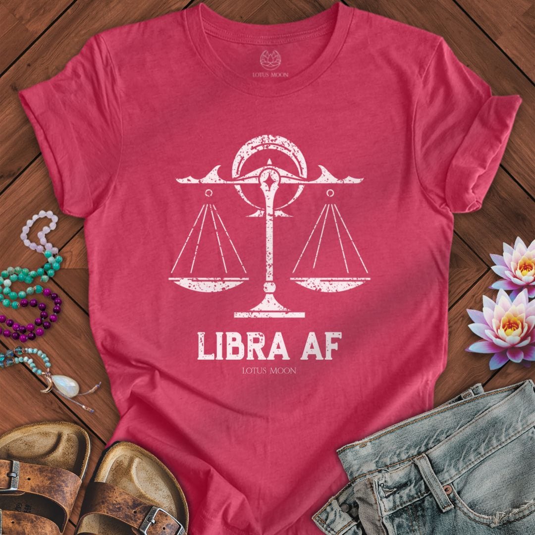 Libra AF Tee Heather Raspberry
