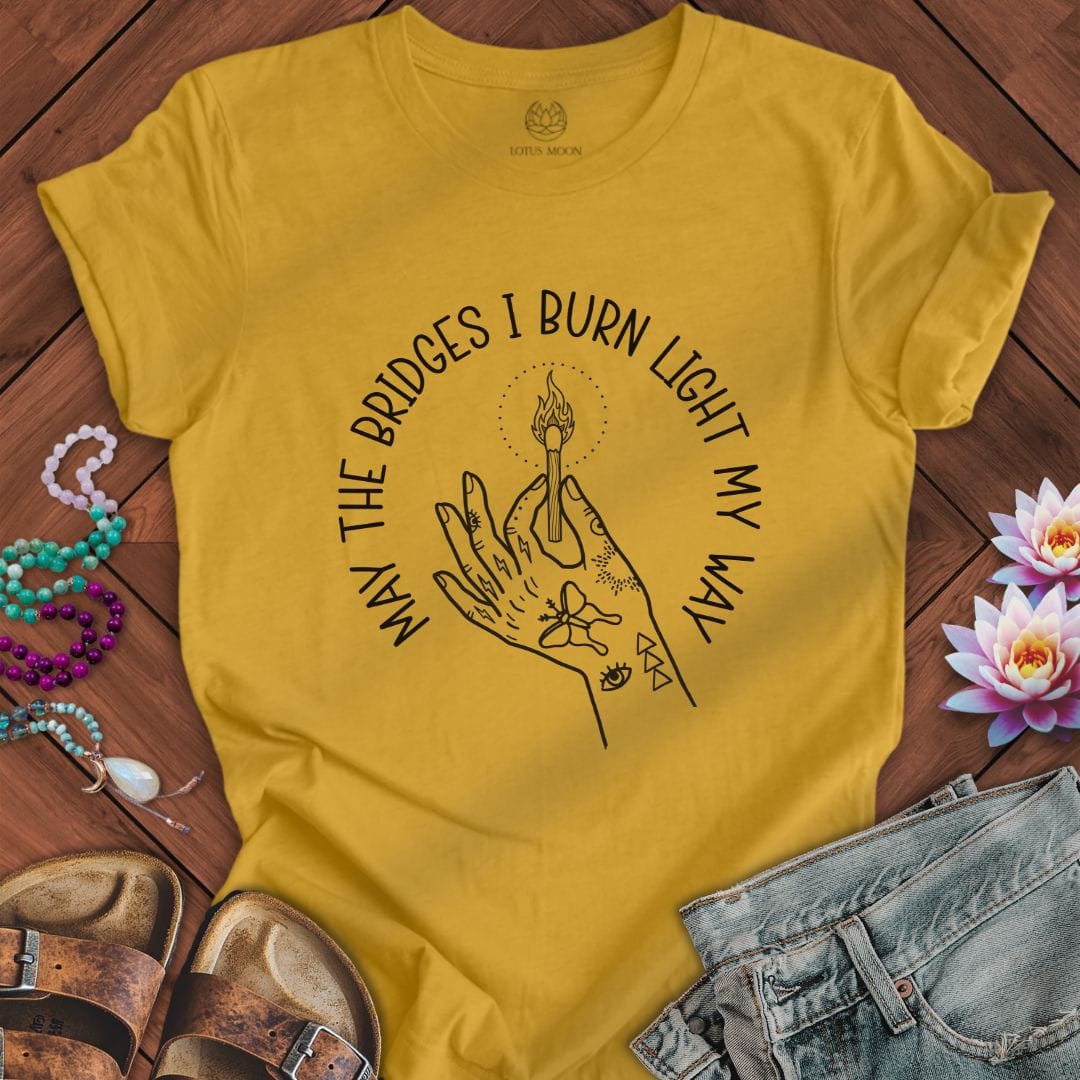 Light My Way Tee Heather Mustard