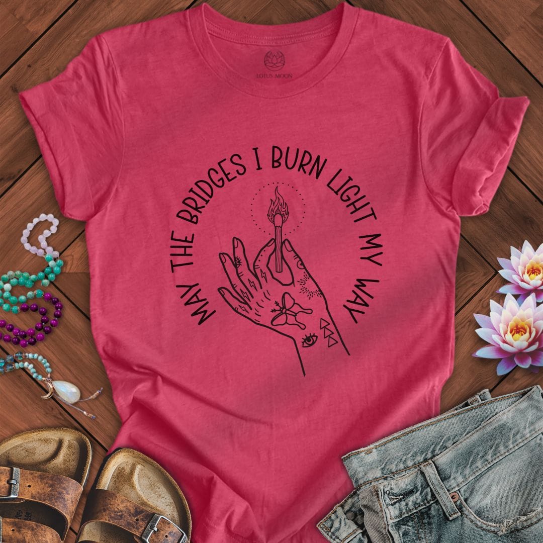 Light My Way Tee Heather Raspberry