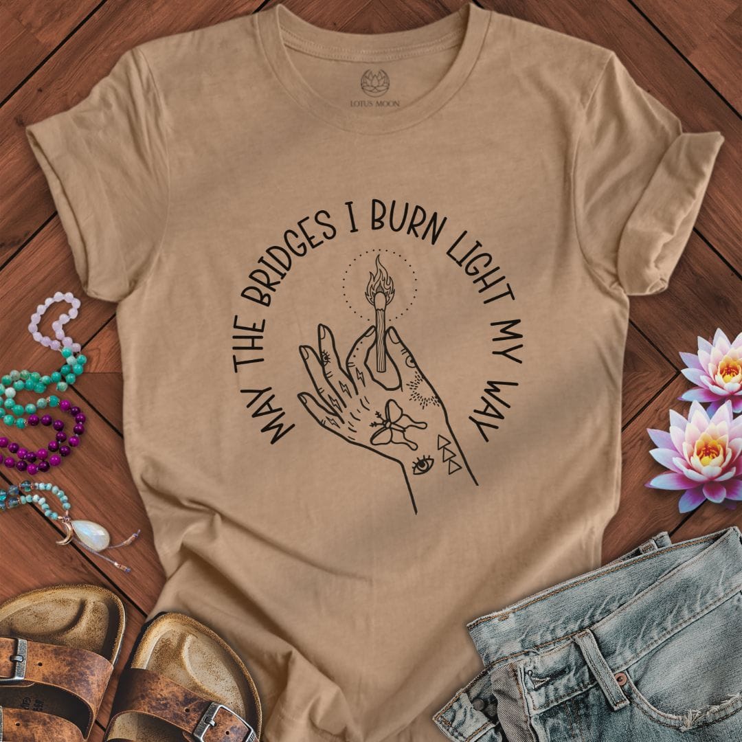 Light My Way Tee Tan