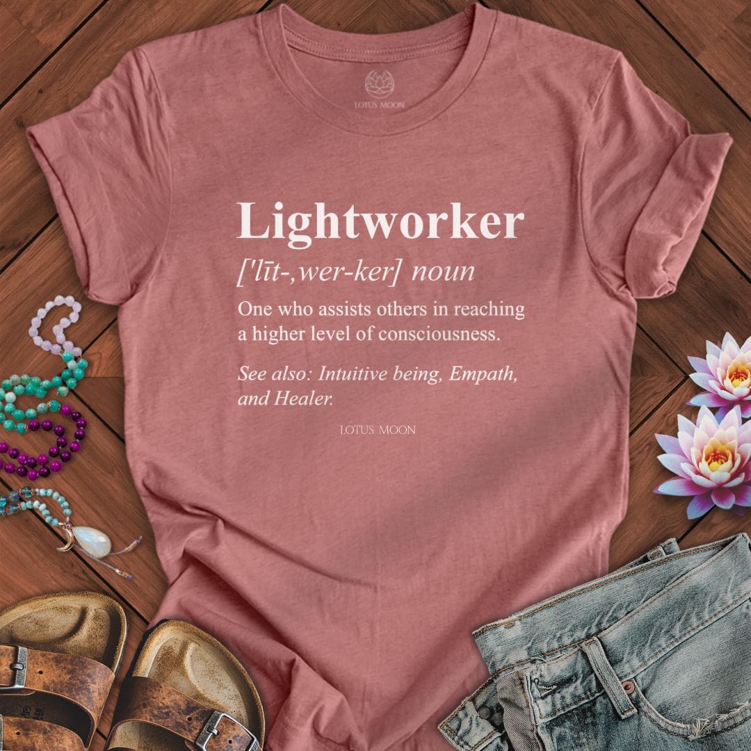 Lightworker Definition Tee Heather Mauve