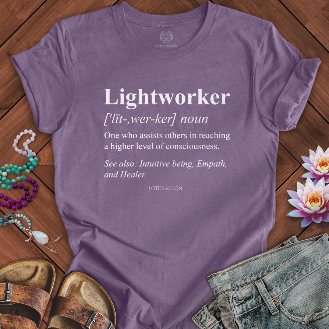 Lightworker Definition Tee Heather Purple