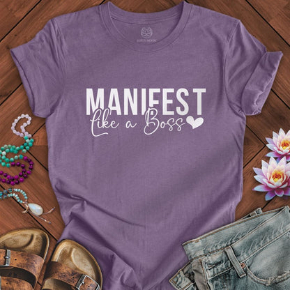 Like a Boss Tee Heather Purple