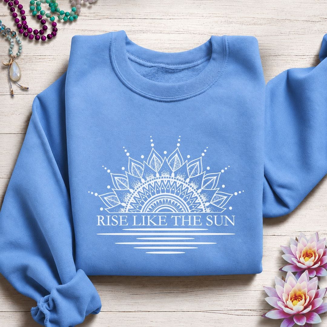 Printify Sweatshirt Like the Sun Sweatshirt Carolina Blue / S
