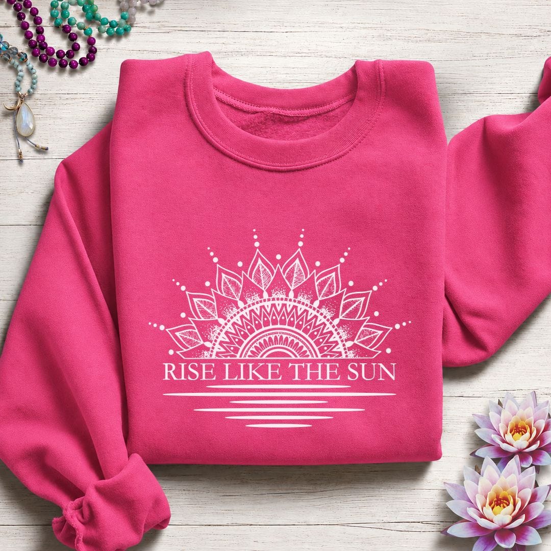 Printify Sweatshirt Like the Sun Sweatshirt Heliconia / S