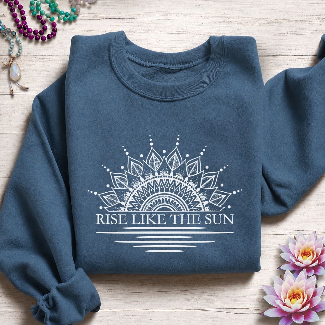 Printify Sweatshirt Like the Sun Sweatshirt Indigo Blue / S