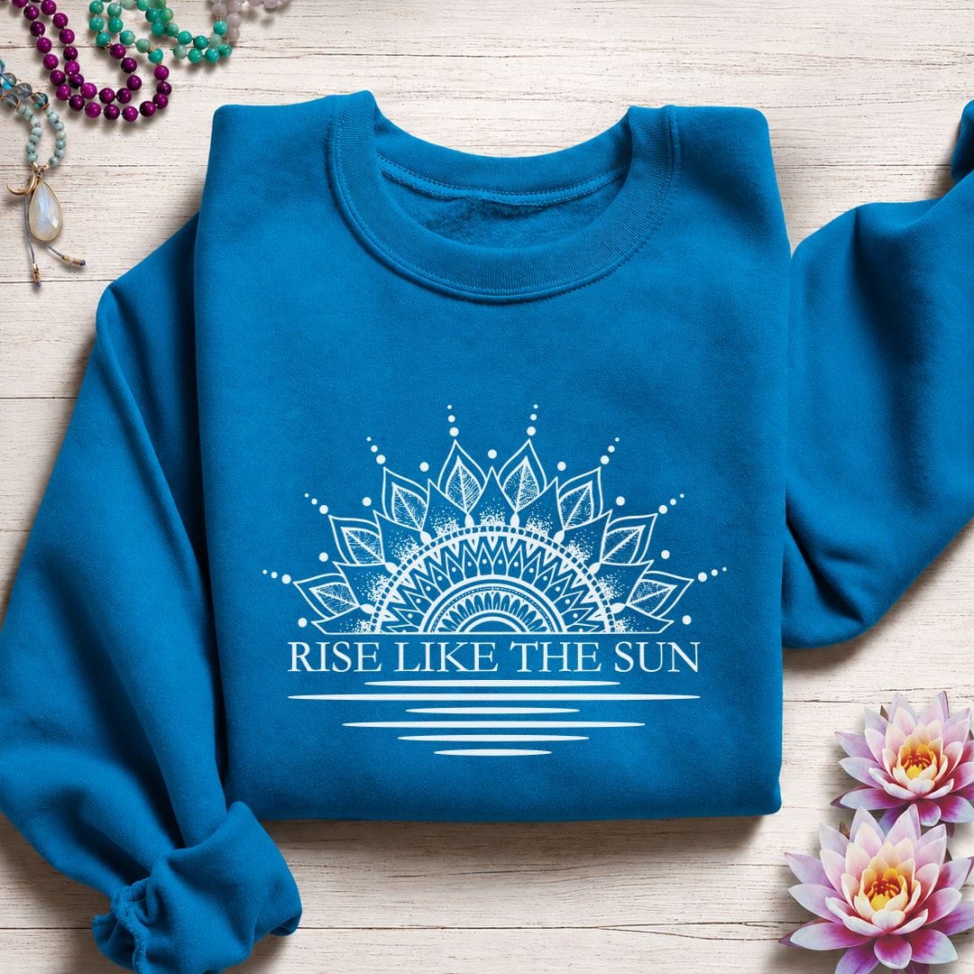 Printify Sweatshirt Like the Sun Sweatshirt Sapphire / S