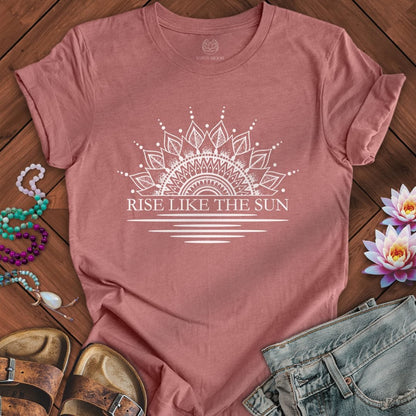 Printify T-Shirt Like The Sun Tee Heather Mauve / S