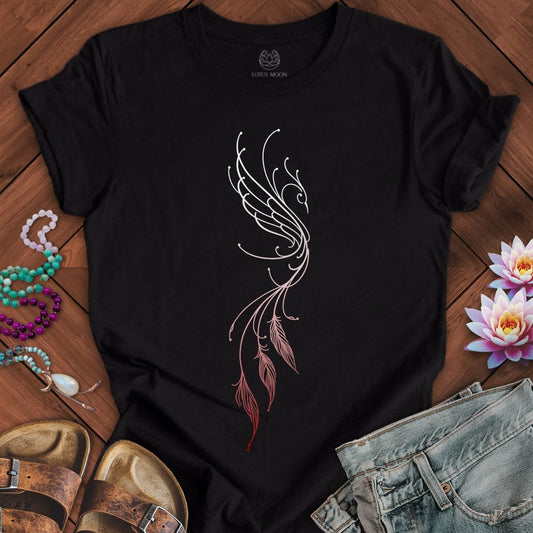 Line Art Phoenix Tee Black
