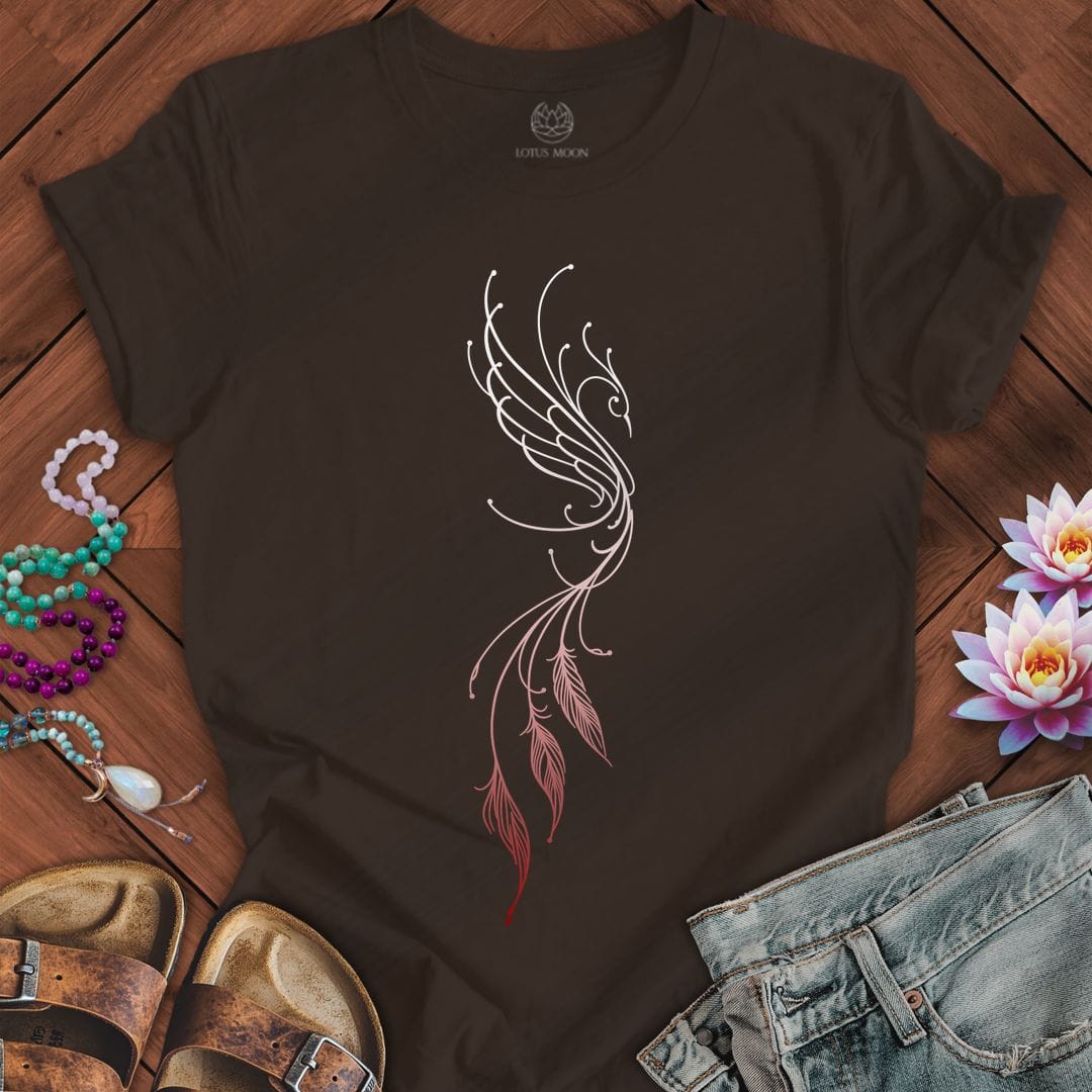 Line Art Phoenix Tee Brown