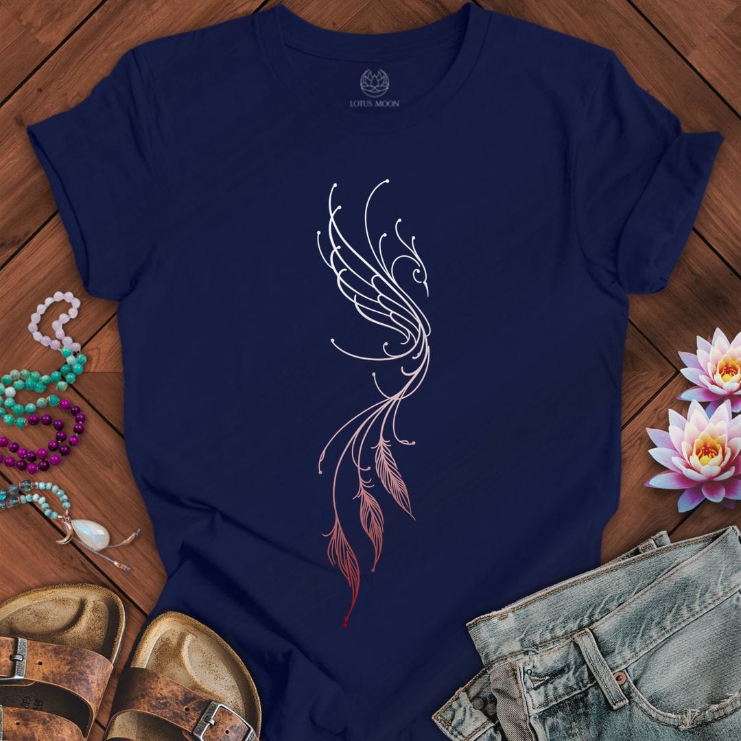 Line Art Phoenix Tee Navy