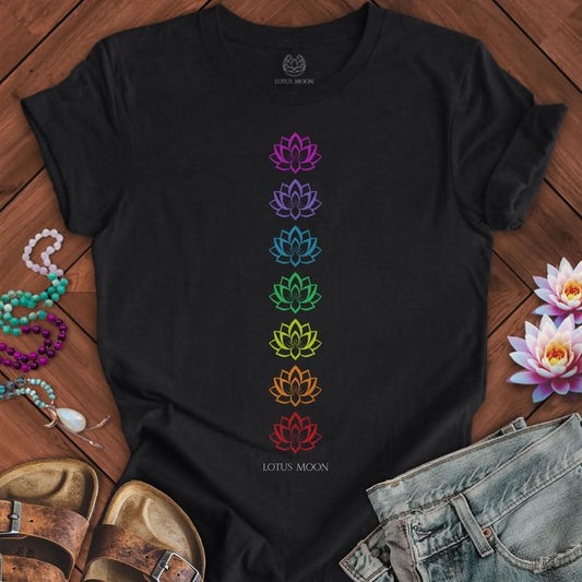 Lotus Chakras Tee Black Heather