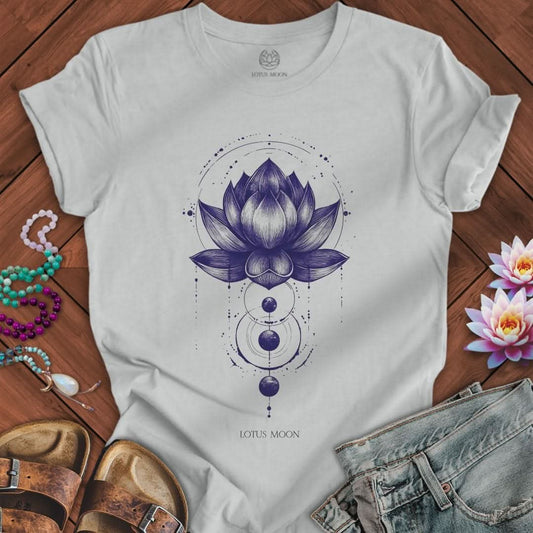 Lotus Ink Drawing Tee Silver
