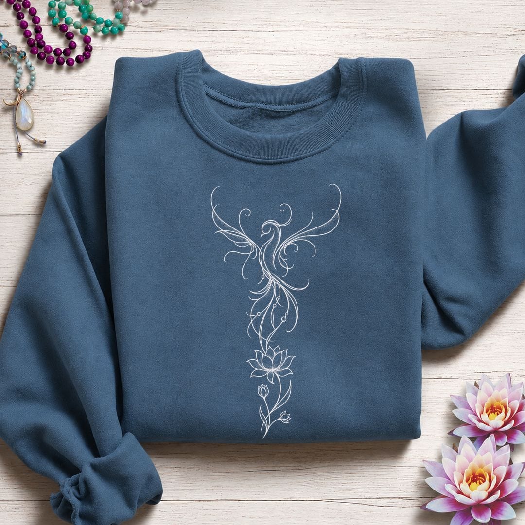 Lotus Phoenix Sweatshirt Indigo Blue