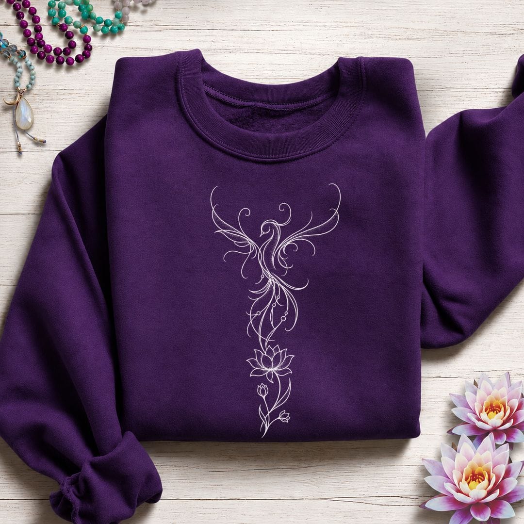 Lotus Phoenix Sweatshirt Purple