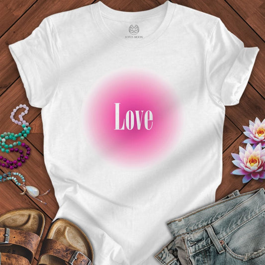 Love Aura Tee Solid White Blend