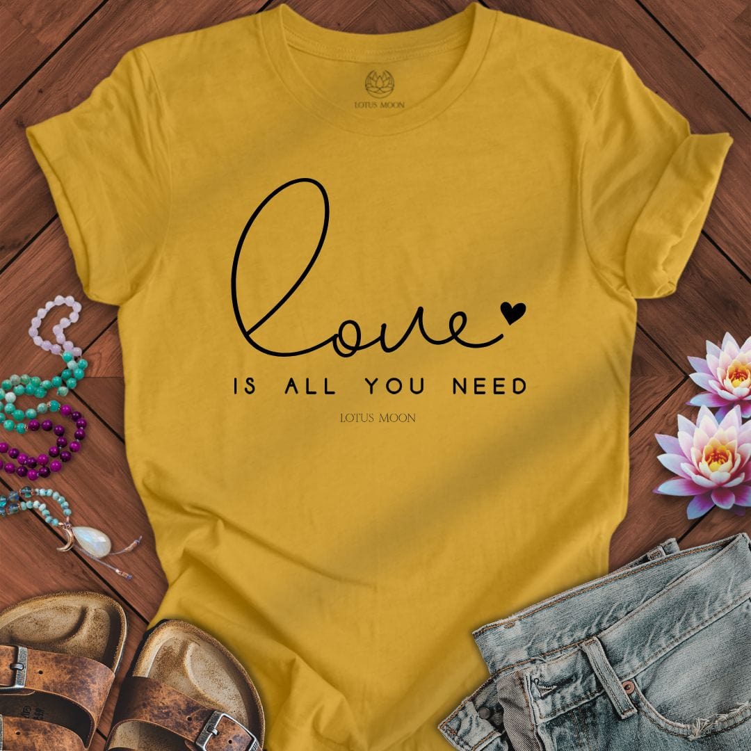 Love Is All You Need Tee Heather Mustard