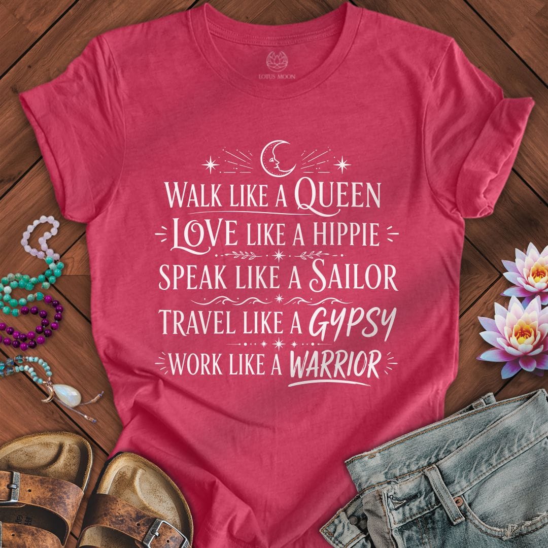 Printify T-Shirt Love Like A Hippie Tee Heather Raspberry / S