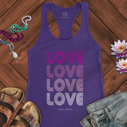 Love Lines Tank Solid Purple Rush