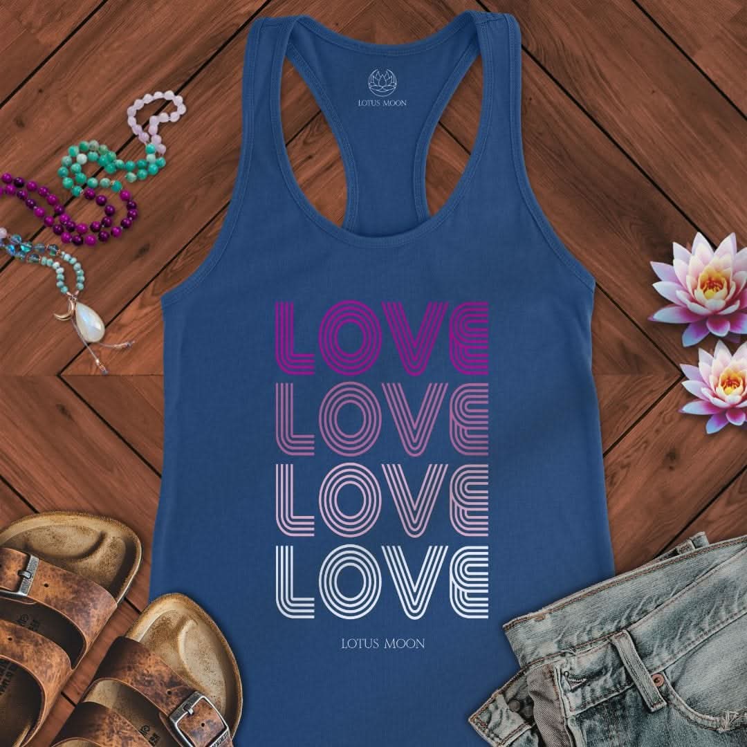 Love Lines Tank Solid Royal