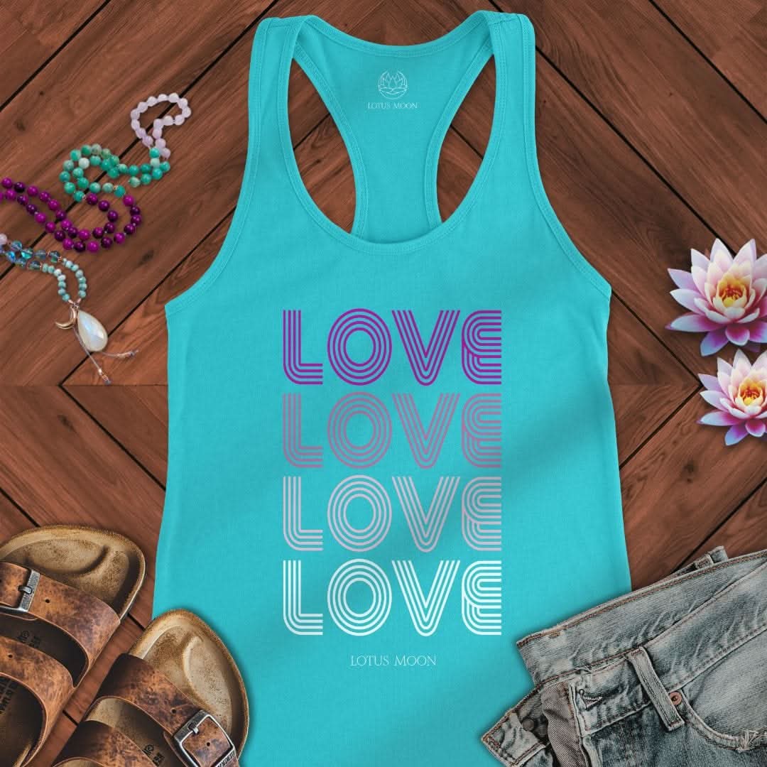 Love Lines Tank Solid Tahiti Blue
