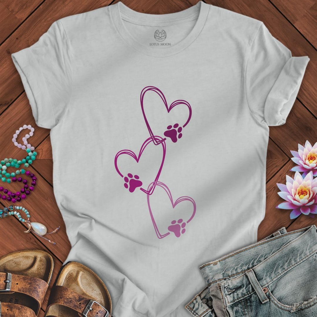 Love Print Tee Silver