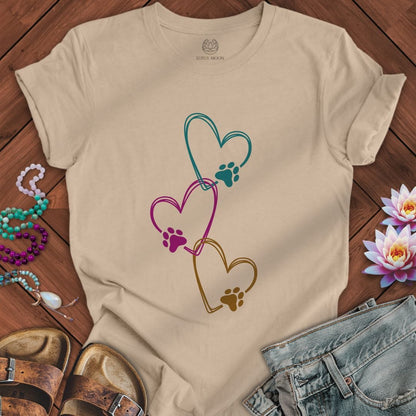 Love Print Tee Tan