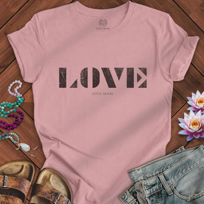 Love Stencil Tee Orchid