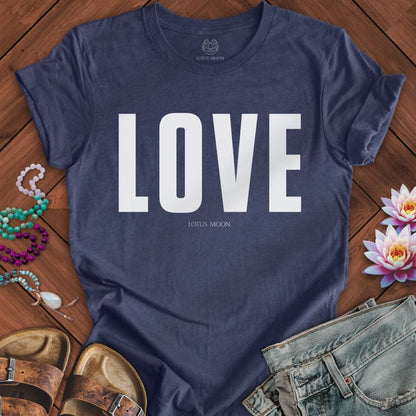 Love Tee Heather Navy