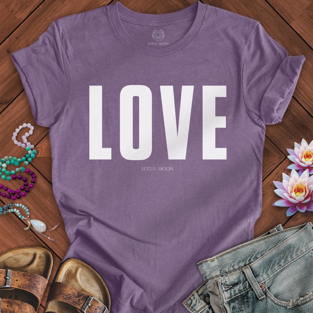 Love Tee Heather Purple