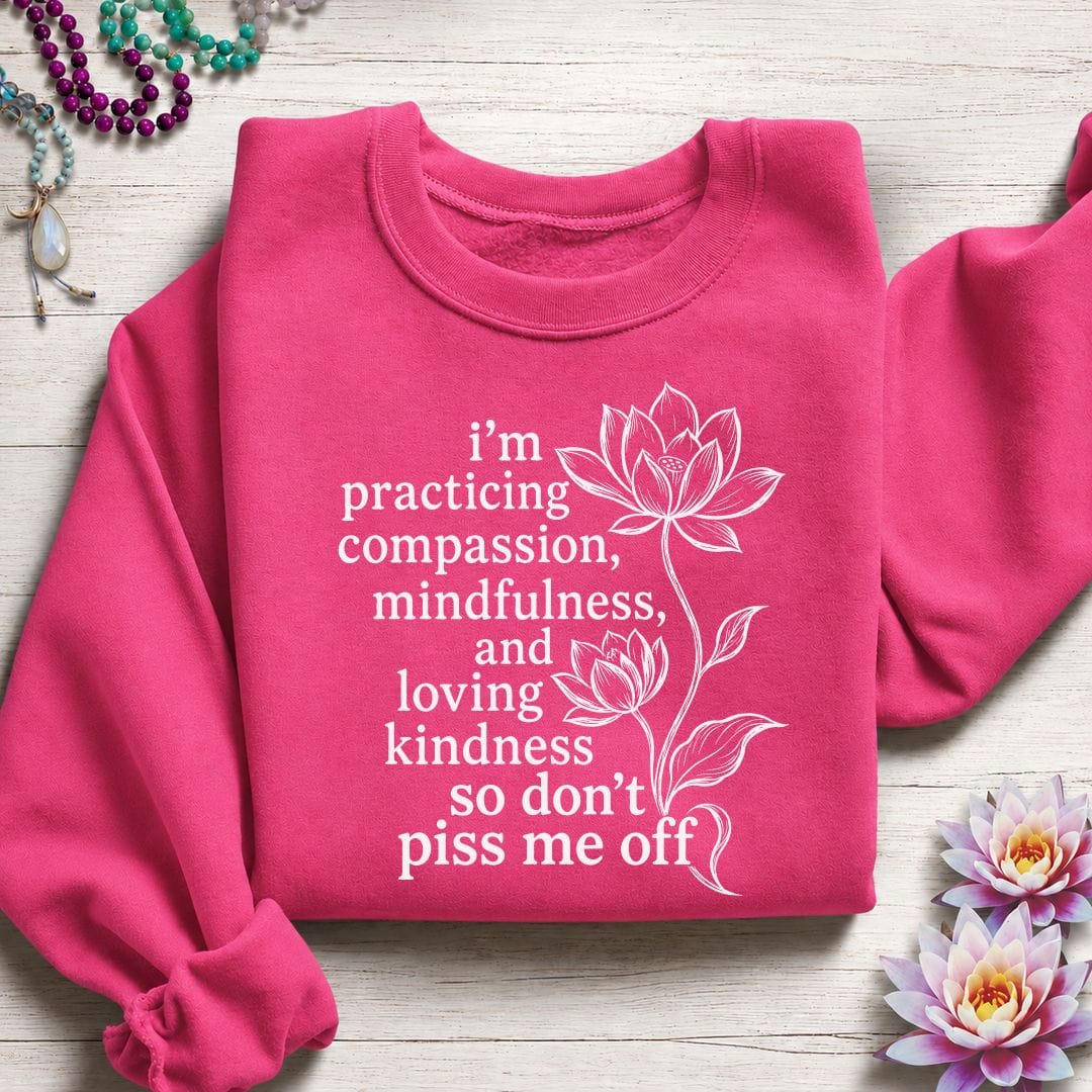 Loving Kindness Lotus Sweatshirt Heliconia