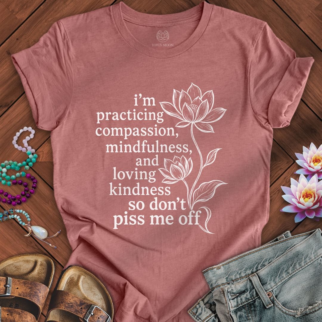 Printify T-Shirt Loving Kindness Lotus Tee Heather Mauve / S