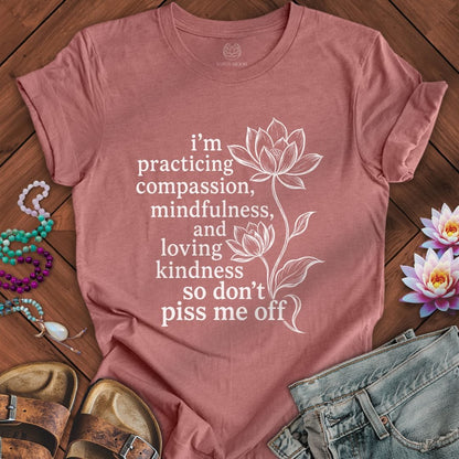 Printify T-Shirt Loving Kindness Lotus Tee Heather Mauve / S