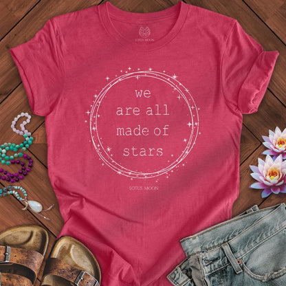 Made of Stars Tee Heather Raspberry