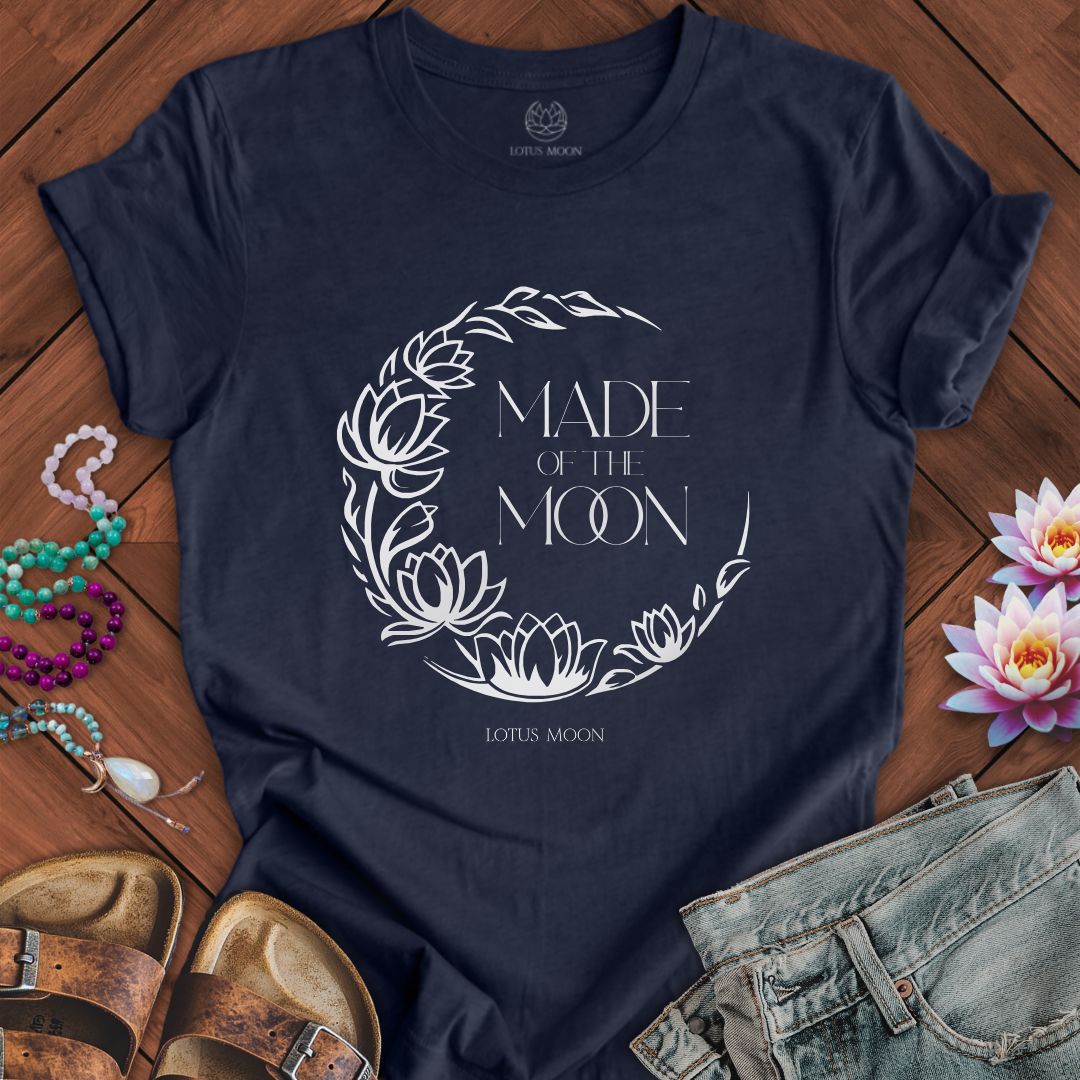 Made of The Moon Tee Heather Midnight Navy