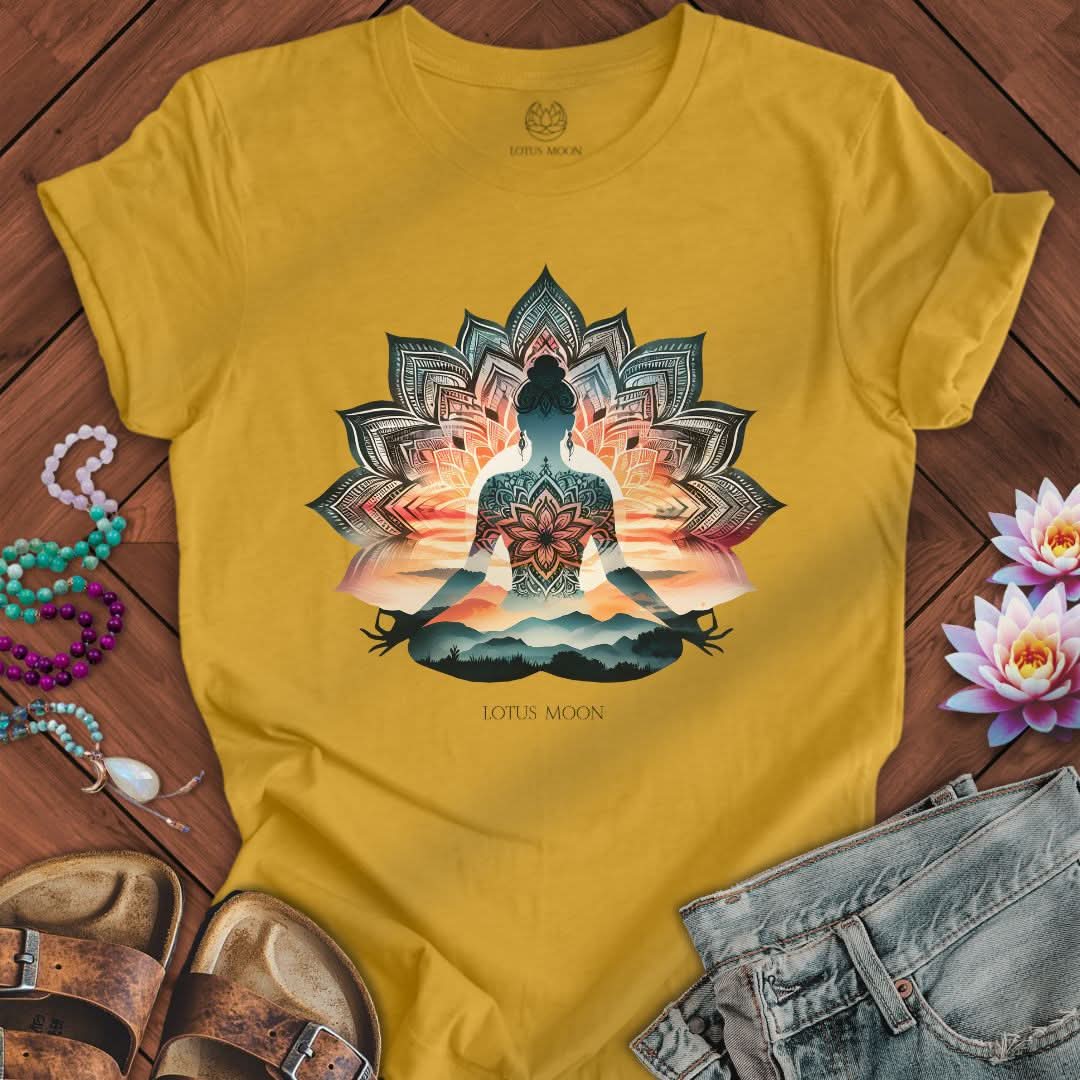 Mandala Meditation Tee Heather Mustard