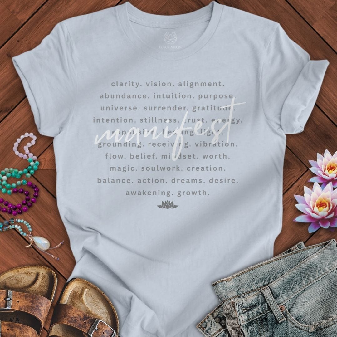 Manifest Text Tee Light Blue