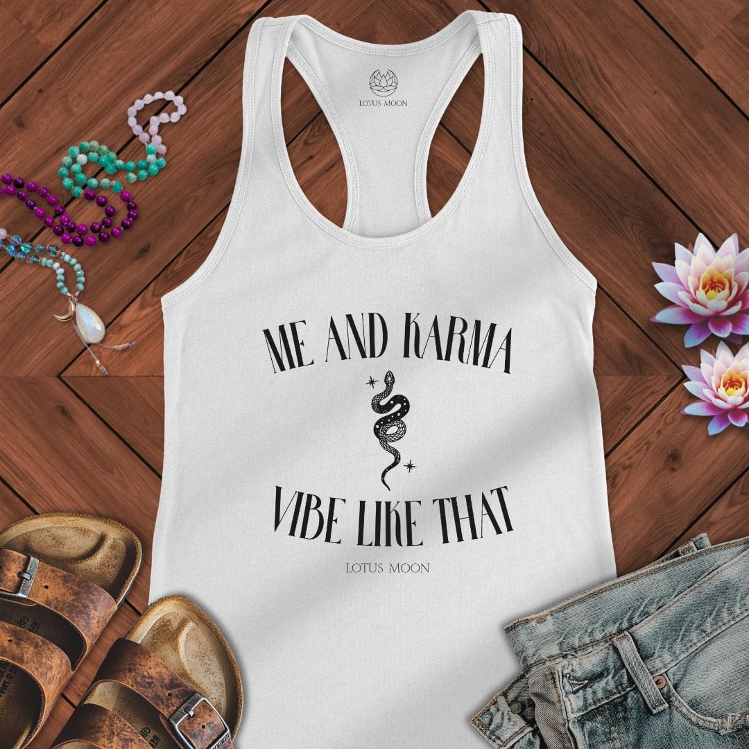 Me and Karma Tank Solid White