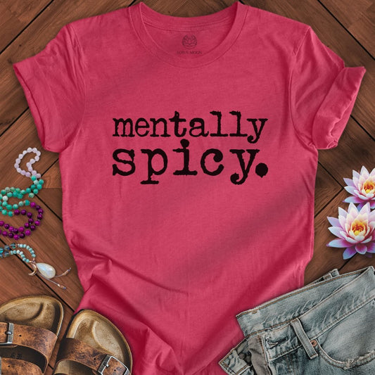 Mentally Spicy Tee Heather Raspberry