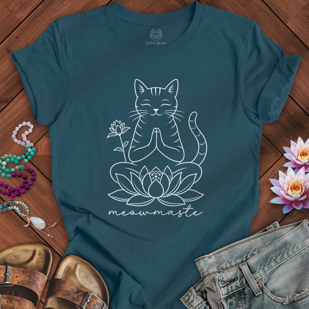 Printify T-Shirt Meowmaste Cat Tee Deep Teal / S
