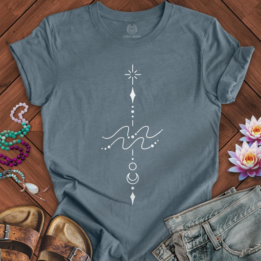 Minimalist Aquarius Tee Heather Slate